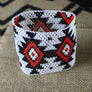 Art# K116 4+ inch Original Kayapo Traditional Peyote stitch Beaded Bracelet from Brazil.