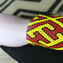 Art# K117 3+ inch Original Kayapo Traditional Peyote stitch Beaded Bracelet from Brazil.