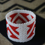 Art# K118 3.5+ inch Original Kayapo Traditional Peyote stitch Beaded Bracelet from Brazil.
