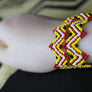 Art# K121 Original Kayapo Traditional Peyote stitch Beaded Bracelet from Brazil.