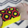 Art# K126 4 inch Original Kayapo Traditional Peyote stitch Beaded Bracelet from Brazil.