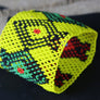 Art# K127 4 inch Original Kayapo Traditional Peyote stitch Beaded Bracelet from Brazil.