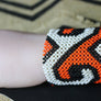 Art# K129 4 inch. Original Kayapo Traditional Peyote stitch Beaded Bracelet from Brazil.