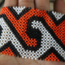 Art# K129 4 inch. Original Kayapo Traditional Peyote stitch Beaded Bracelet from Brazil.