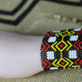 Art# K131 3+ inch. Original Kayapo Traditional Peyote stitch Beaded Bracelet from Brazil.