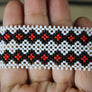 Art# K135 3+ inch Original Kayapo Traditional Peyote stitch Beaded Bracelet from Brazil.