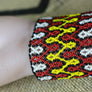 Art# K140 3 inch Original Kayapo Traditional Peyote stitch Beaded Bracelet from Brazil.