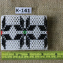 Art# K141 3+ inch Original Kayapo Traditional Peyote stitch Beaded Bracelet from Brazil.