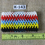 Art# K143 3.5 inch Original Kayapo Traditional Peyote stitch Beaded Bracelet from Brazil.