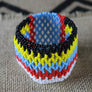 Art# K143 3.5 inch Original Kayapo Traditional Peyote stitch Beaded Bracelet from Brazil.