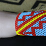 Art# K144 3.5+ inch Original Kayapo Traditional Peyote stitch Beaded Bracelet from Brazil.