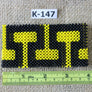 Art# K147 4 inch. Original Kayapo Traditional Peyote stitch Beaded Bracelet from Brazil.