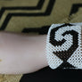 Art# K152 5 inch Original Kayapo Traditional Peyote stitch Beaded Bracelet from Brazil.