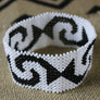 Art# K152 5 inch Original Kayapo Traditional Peyote stitch Beaded Bracelet from Brazil.