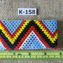 Art# K158 3.5+ inch Original Kayapo Traditional Peyote stitch Beaded Bracelet from Brazil.