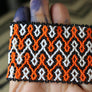 Art# K159 3.5 inch Original Kayapo Traditional Peyote stitch Beaded Bracelet from Brazil.