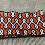 Art# K159 3.5 inch Original Kayapo Traditional Peyote stitch Beaded Bracelet from Brazil.