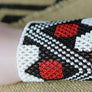Art# K163 3.5 inch + Original Kayapo Traditional Peyote stitch Beaded Bracelet from Brazil.