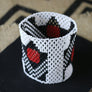 Art# K163 3.5 inch + Original Kayapo Traditional Peyote stitch Beaded Bracelet from Brazil.