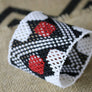 Art# K163 3.5 inch + Original Kayapo Traditional Peyote stitch Beaded Bracelet from Brazil.