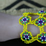 Art# K173 3 inch Original Kayapo Traditional Peyote stitch Beaded Bracelet from Brazil.