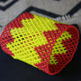 Art# K174 3.5+ inch Original Kayapo Traditional Peyote stitch Beaded Bracelet from Brazil.