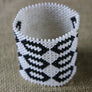 Art# K175 3+ inch Original Kayapo Traditional Peyote stitch Beaded Bracelet from Brazil.