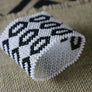 Art# K175 3+ inch Original Kayapo Traditional Peyote stitch Beaded Bracelet from Brazil.