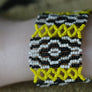 Art# K176 3 inch Original Kayapo Traditional Peyote stitch Beaded Bracelet from Brazil.