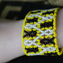 Art# K177 4'inch. Original Kayapo Traditional Peyote stitch Beaded Bracelet from Brazil.