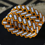 Art# K181 3.5 inch. Original Kayapo Traditional Peyote stitch Beaded Bracelet from Brazil.