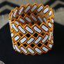 Art# K181 3.5 inch. Original Kayapo Traditional Peyote stitch Beaded Bracelet from Brazil.