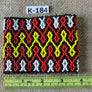 Art# K184 3.5+ inch. Original Kayapo Traditional Peyote stitch Beaded Bracelet from Brazil.