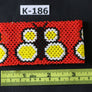 Art# K186 3+ inch. Original Kayapo Traditional Peyote stitch Beaded Bracelet from Brazil.