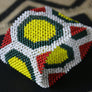 Art# K187 4 inch. Original Kayapo Traditional Peyote stitch Beaded Bracelet from Brazil.