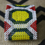 Art# K187 4 inch. Original Kayapo Traditional Peyote stitch Beaded Bracelet from Brazil.