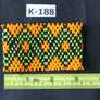 Art# K188 3+inch. Original Kayapo Traditional Peyote stitch Beaded Bracelet from Brazil.