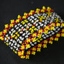 Art# K190 2.5+inch. Original Kayapo Traditional Peyote stitch Beaded Bracelet from Brazil.