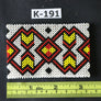 Art# K191 3+inch. Original Kayapo Traditional Peyote stitch Beaded Bracelet from Brazil.