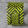 Art# K198 3+ inch. Original Kayapo Traditional Peyote stitch Beaded Bracelet from Brazil.