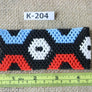 Art# K204 4.5 inch. Original Kayapo Traditional Peyote stitch Beaded Bracelet from Brazil.