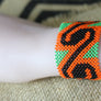 Art# K206 3+ inch. Original Kayapo Traditional Peyote stitch Beaded Bracelet from Brazil.