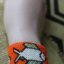 Art# K210 3+ inch. Original Kayapo Traditional Peyote stitch Beaded Bracelet from Brazil.