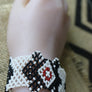 Art# K211 3 inch. Original Kayapo Traditional Peyote stitch Beaded Bracelet from Brazil.