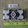 Art# K211 3 inch. Original Kayapo Traditional Peyote stitch Beaded Bracelet from Brazil.