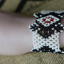Art# K211 3 inch. Original Kayapo Traditional Peyote stitch Beaded Bracelet from Brazil.