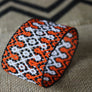 Art# K220 3.5+ inch. Original Kayapo Traditional Peyote stitch Beaded Bracelet from Brazil.