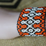 Art# K220 3.5+ inch. Original Kayapo Traditional Peyote stitch Beaded Bracelet from Brazil.