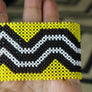 Art# K222 3.5+ inch. Original Kayapo Traditional Peyote stitch Beaded Bracelet from Brazil.