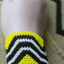 Art# K222 3.5+ inch. Original Kayapo Traditional Peyote stitch Beaded Bracelet from Brazil.